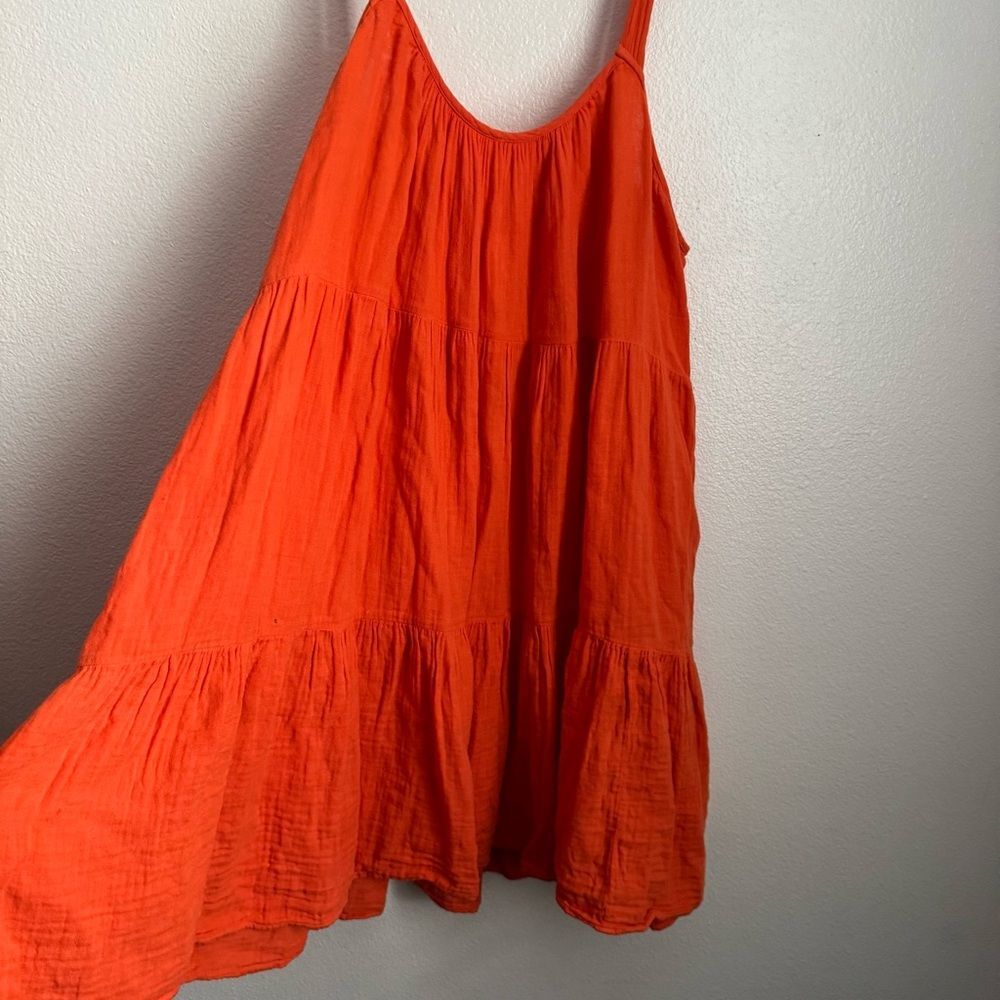 Xirena Pyper Red Orange Tiered Mini Dress - Picture 3 of 8